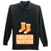 Long Sleeve Silk Touch Polo with Pocket Thumbnail