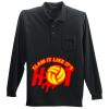 Long Sleeve Silk Touch Polo with Pocket Thumbnail